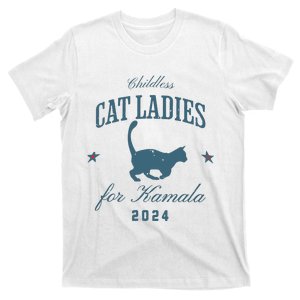 Childless Cat Ladies Against Fascism Feminist T-Shirt