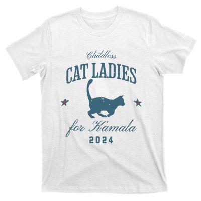 Childless Cat Ladies Against Fascism Feminist T-Shirt