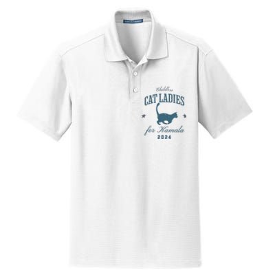 Childless Cat Ladies Against Fascism Feminist Dry Zone Grid Polo