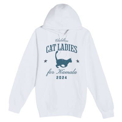 Childless Cat Ladies Against Fascism Feminist Premium Pullover Hoodie