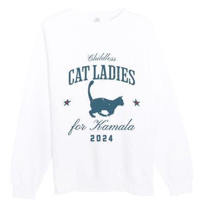 Childless Cat Ladies Against Fascism Feminist Premium Crewneck Sweatshirt