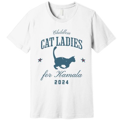 Childless Cat Ladies Against Fascism Feminist Premium T-Shirt