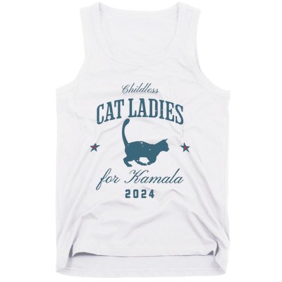 Childless Cat Ladies Against Fascism Feminist Tank Top