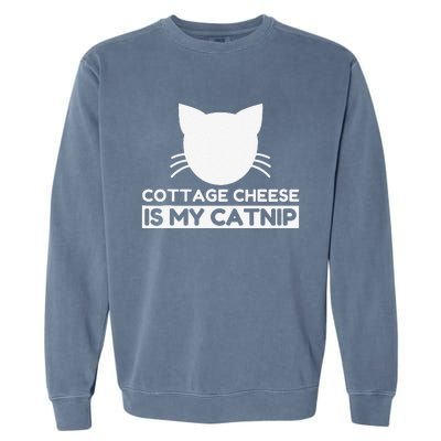 Cottage Cheese Lover Funny Cute Cat Gifts Garment-Dyed Sweatshirt