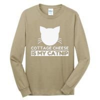 Cottage Cheese Lover Funny Cute Cat Gifts Tall Long Sleeve T-Shirt