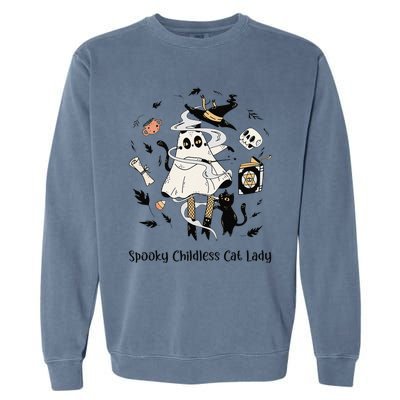 Childless Cat Ladies Cat Karma Retro Funny Garment-Dyed Sweatshirt