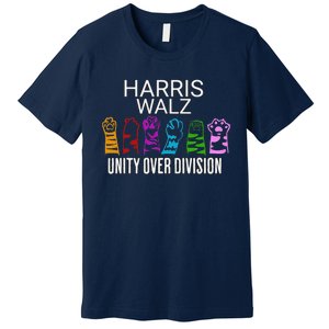 Childless Cat Lady Unity Over Division Harris 2024 Cat Hand Premium T-Shirt