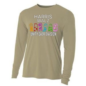 Childless Cat Lady Unity Over Division Harris 2024 Cat Hand Cooling Performance Long Sleeve Crew