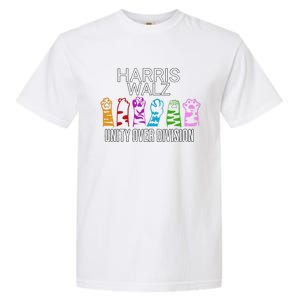 Childless Cat Lady Unity Over Division Harris 2024 Cat Hand Garment-Dyed Heavyweight T-Shirt