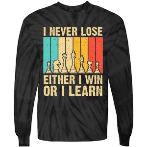 Cool Chess Lover Art For Novelty Chess Player Tie-Dye Long Sleeve Shirt