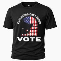 Childless Cat Ladies Vote Retro Cooling Performance Crew T-Shirt