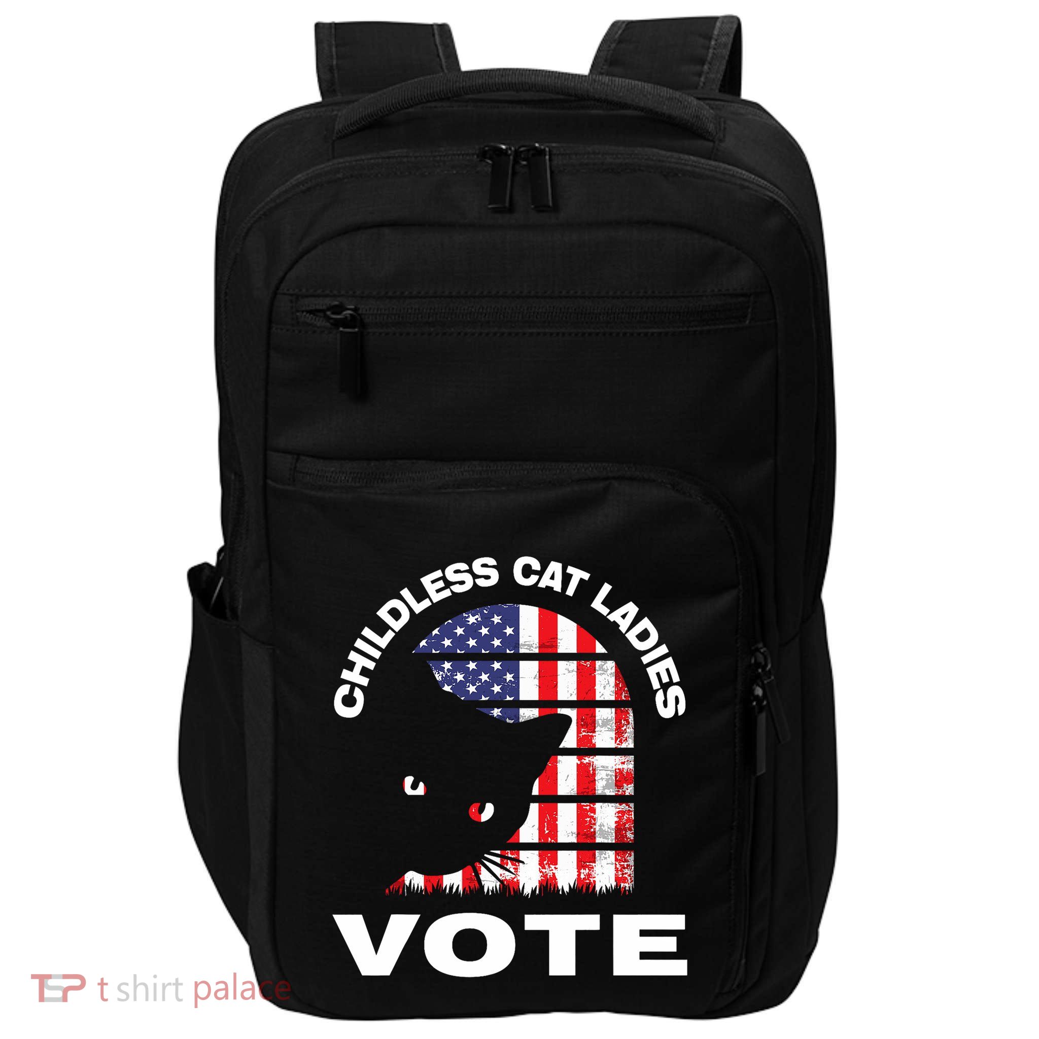 Childless Cat Ladies Vote Retro Impact Tech Backpack