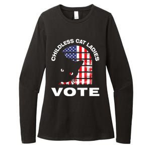 Childless Cat Ladies Vote Retro Womens CVC Long Sleeve Shirt