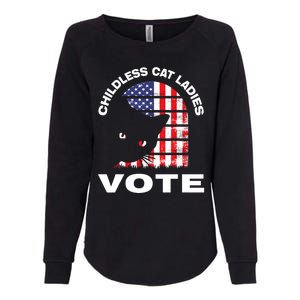 Childless Cat Ladies Vote Retro Womens California Wash Sweatshirt