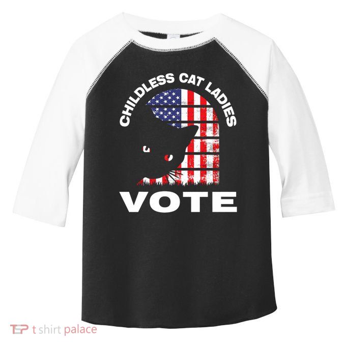 Childless Cat Ladies Vote Retro Toddler Fine Jersey T-Shirt