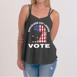 Childless Cat Ladies Vote Retro Women's Strappy Tank