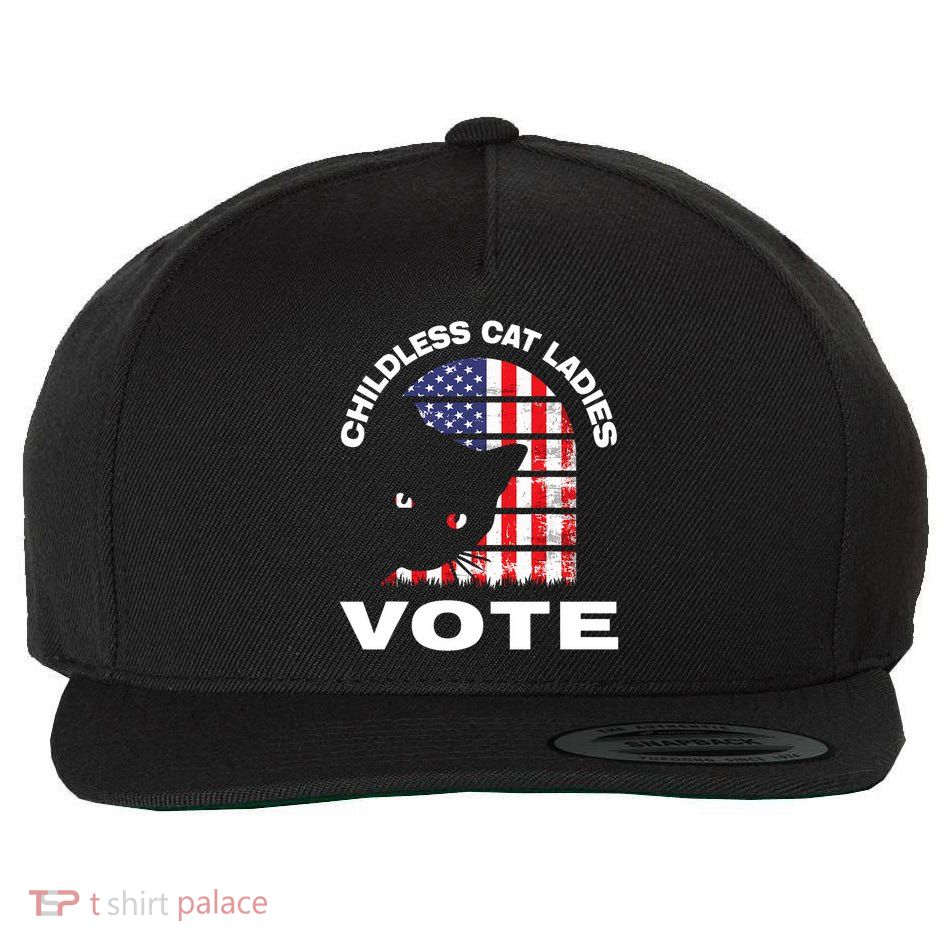Childless Cat Ladies Vote Retro Wool Snapback Cap