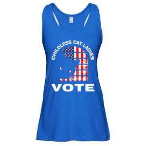 Childless Cat Ladies Vote Retro Ladies Essential Flowy Tank