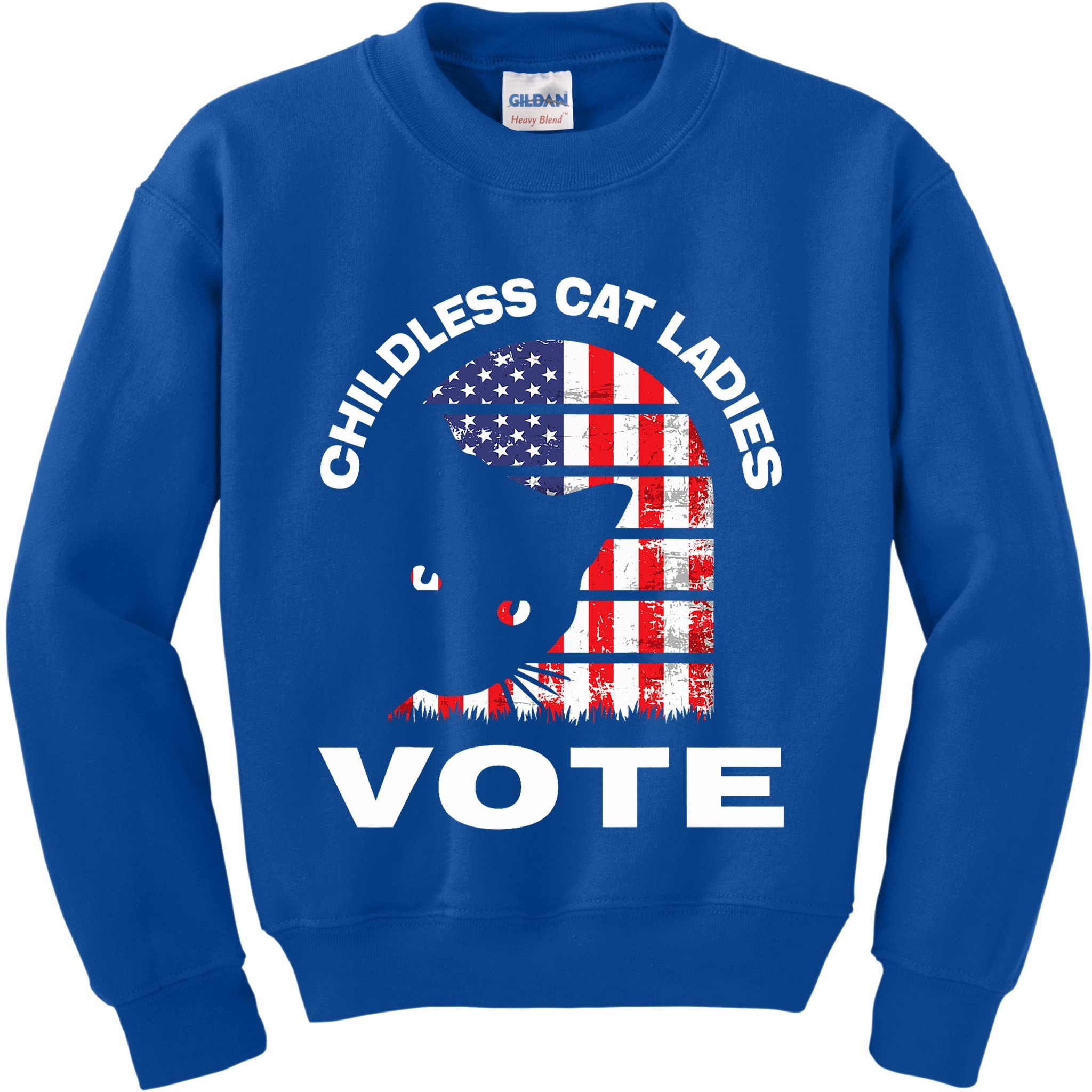 Childless Cat Ladies Vote Retro Kids Sweatshirt