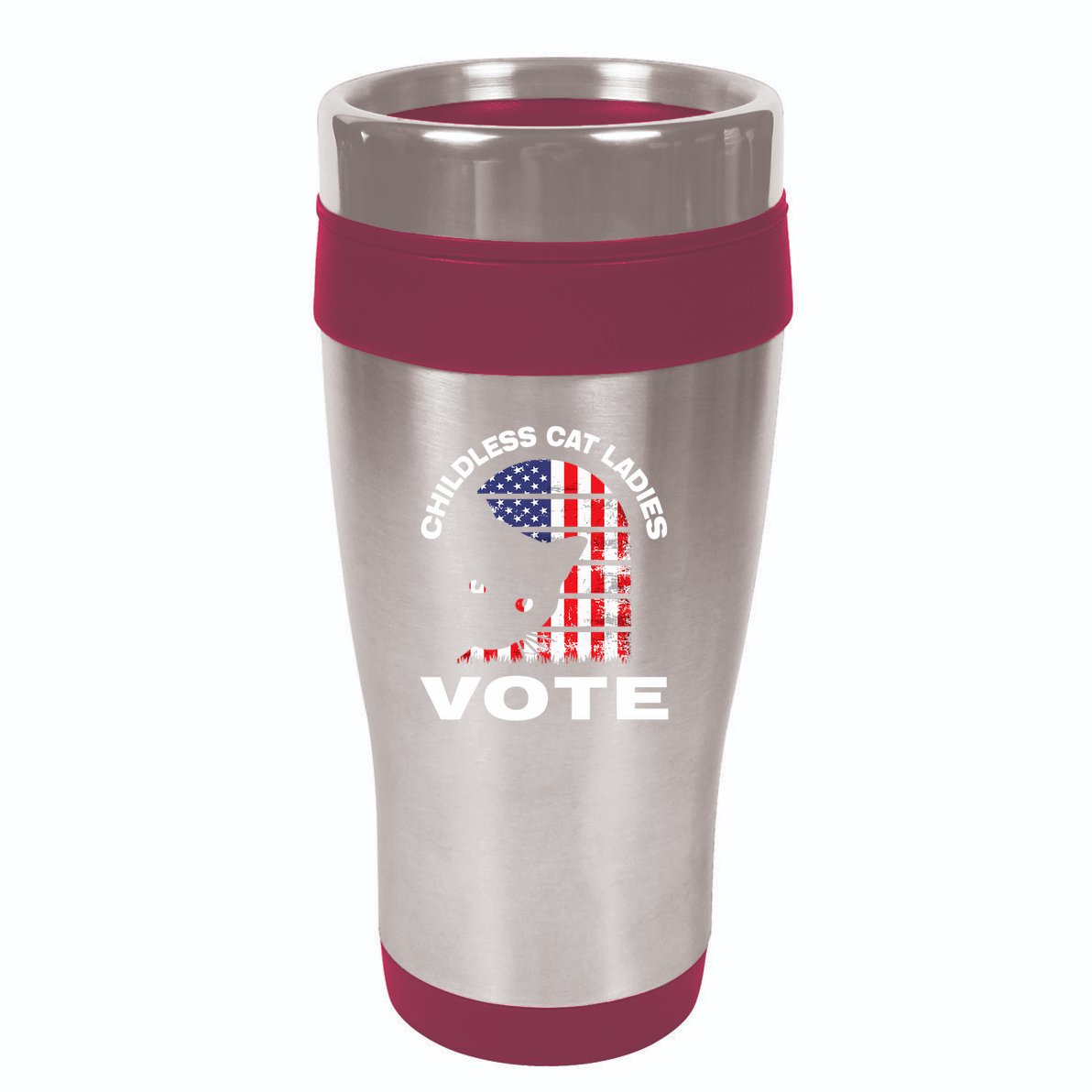 Childless Cat Ladies Vote Retro 16oz Travel Tumbler