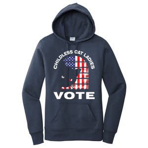 Childless Cat Ladies Vote Retro Women's Pullover Hoodie