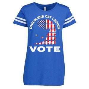 Childless Cat Ladies Vote Retro Enza Ladies Jersey Football T-Shirt