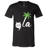 Coconut Comma La Childless Cat Lady 2024 V-Neck T-Shirt