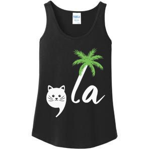 Coconut Comma La Childless Cat Lady 2024 Ladies Essential Tank