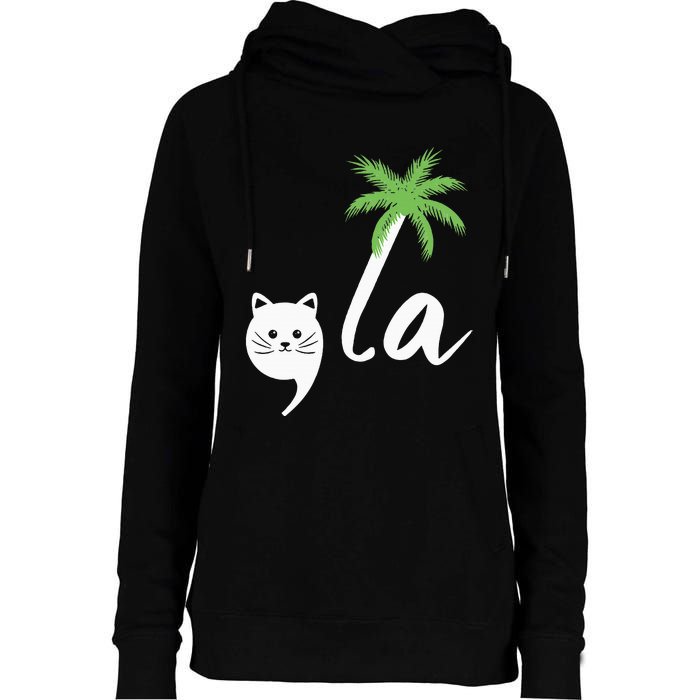 Coconut Comma La Childless Cat Lady 2024 Womens Funnel Neck Pullover Hood