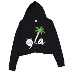 Coconut Comma La Childless Cat Lady 2024 Crop Fleece Hoodie