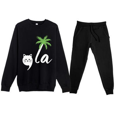 Coconut Comma La Childless Cat Lady 2024 Premium Crewneck Sweatsuit Set