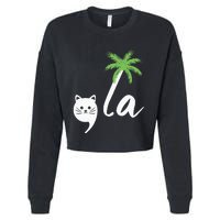 Coconut Comma La Childless Cat Lady 2024 Cropped Pullover Crew