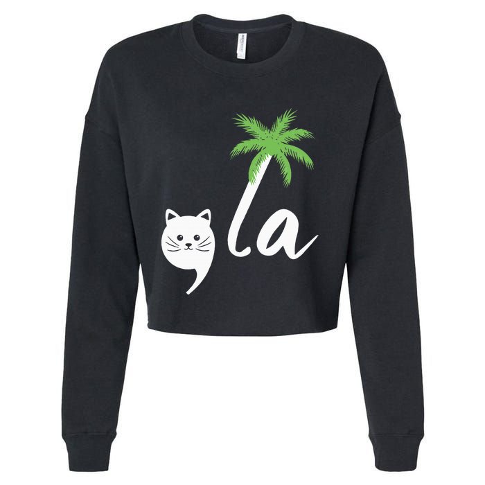 Coconut Comma La Childless Cat Lady 2024 Cropped Pullover Crew