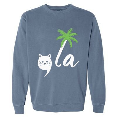 Coconut Comma La Childless Cat Lady 2024 Garment-Dyed Sweatshirt