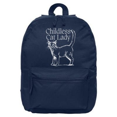 Childless Cat Lady Funny Voting Election 2024 Usa Kamala Harris 2024 16 in Basic Backpack