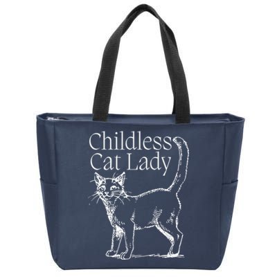 Childless Cat Lady Funny Voting Election 2024 Usa Kamala Harris 2024 Zip Tote Bag