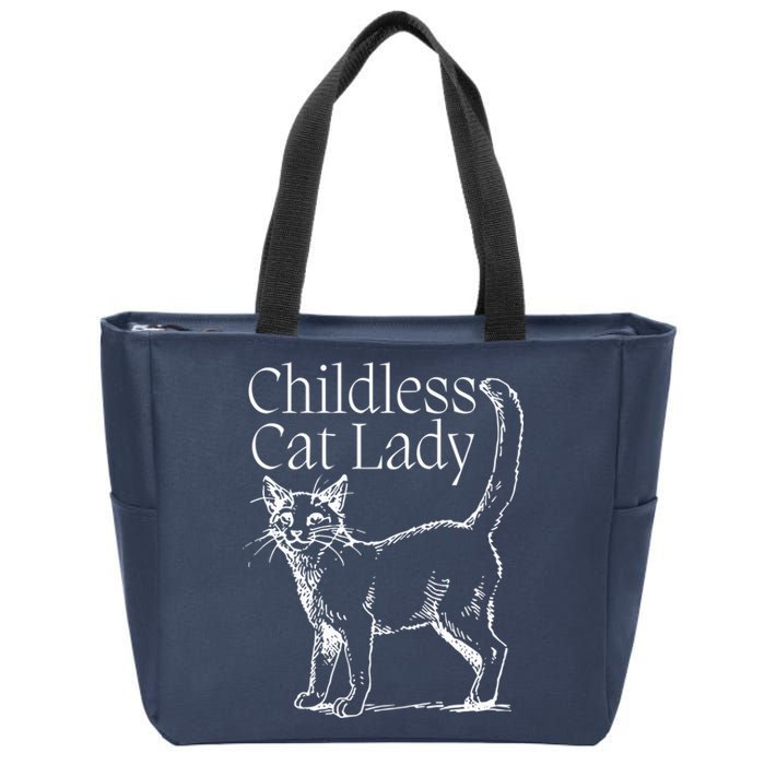 Childless Cat Lady Funny Voting Election 2024 Usa Kamala Harris 2024 Zip Tote Bag