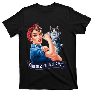 Childless Cat Ladies Vote Rosie The Riveter T-Shirt