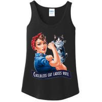 Childless Cat Ladies Vote Rosie The Riveter Ladies Essential Tank