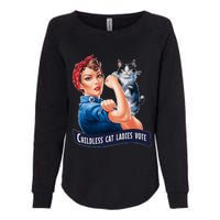 Childless Cat Ladies Vote Rosie The Riveter Womens California Wash Sweatshirt