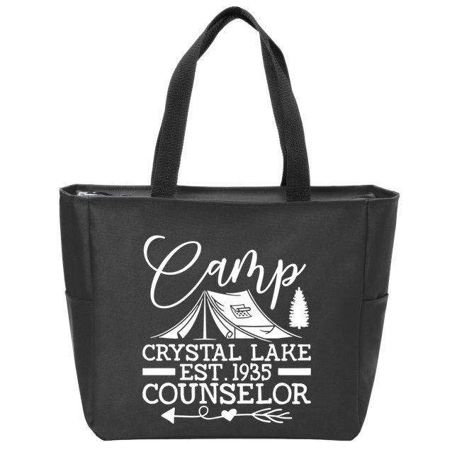 Camp Crystal Lake Zip Tote Bag