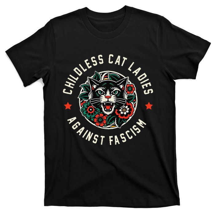 Childless Cat Ladies Against Fascism Gift T-Shirt