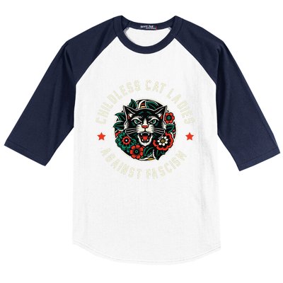 Childless Cat Ladies Against Fascism Gift Baseball Sleeve Shirt