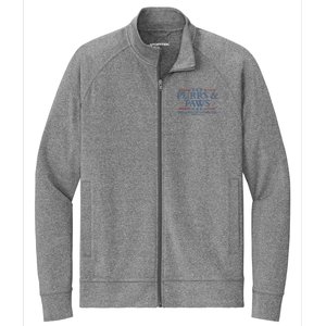 Childless Cat Lady 2024 Ladies Voting Kamala Purrs And Paws Stretch Full-Zip Cadet Jacket