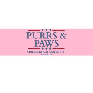 Childless Cat Lady 2024 Ladies Voting Kamala Purrs And Paws Bumper Sticker