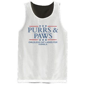 Childless Cat Lady 2024 Ladies Voting Kamala Purrs And Paws Mesh Reversible Basketball Jersey Tank