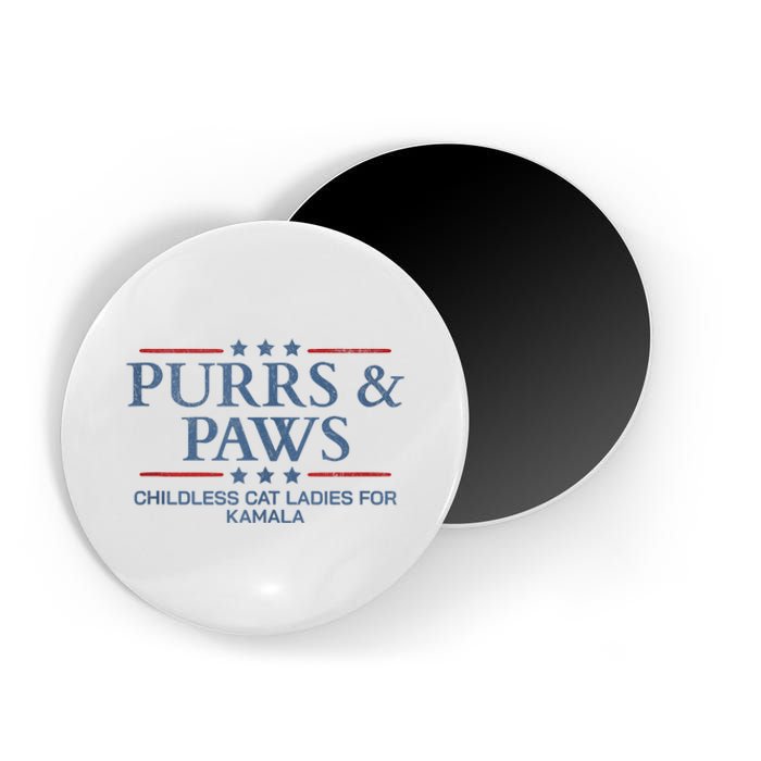 Childless Cat Lady 2024 Ladies Voting Kamala Purrs And Paws Magnet