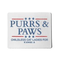 Childless Cat Lady 2024 Ladies Voting Kamala Purrs And Paws Mousepad