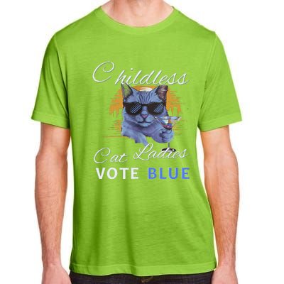 Childless Cat Ladies Vote Blue In November Kamala President Gift Adult ChromaSoft Performance T-Shirt