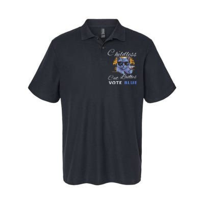 Childless Cat Ladies Vote Blue In November Kamala President Gift Softstyle Adult Sport Polo